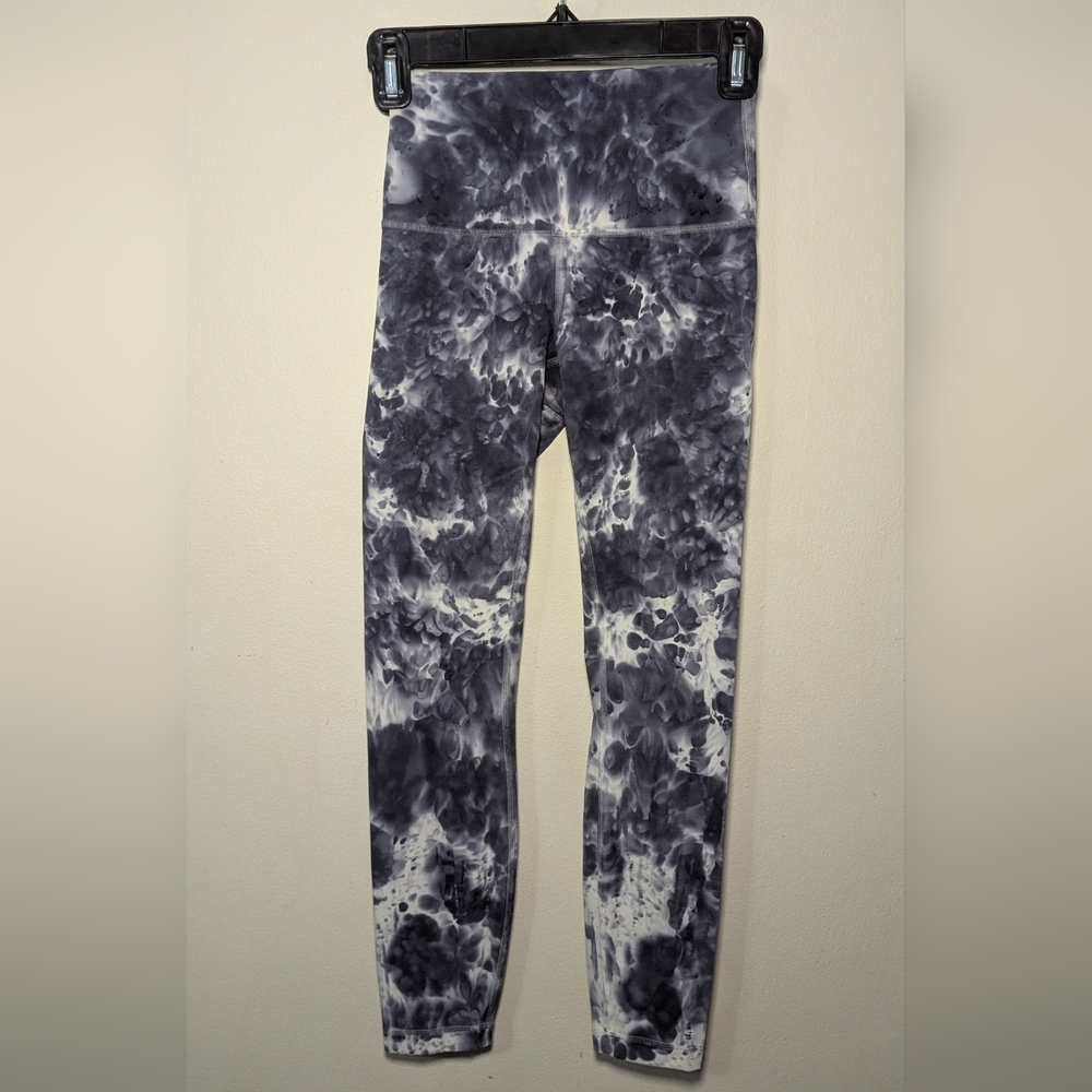 Lululemon Wunder Under High-Rise Tight 25" Marble Dye Classic Navy Womens Size 2